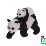 figurine panda avec son petit 8 cm