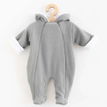 Combinaison d’hiver pour bébé avec capuche NEW BABY Frosty, gris
