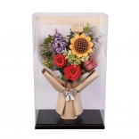 RoboTime Affichage décoratif avec bouquet 3D