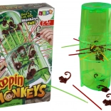 Jeu d’adresse Attrape le petit singe – singes qui tombent et baguettes