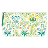 Trousse de maquillage brodée avec motif de Chélidoine par William Morris