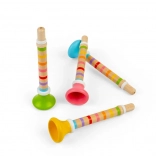 Trompette en bois pour enfants Bigjigs Toys – multicolore