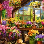 TREFL Puzzle Premium Plus Tea Time : Préparatifs de printemps 1000 pièces