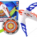 Arc avec cible pour flèches en mousse à ventouse, 6 pcs
