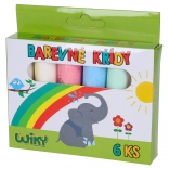 Craies de trottoir colorées 6 pcs