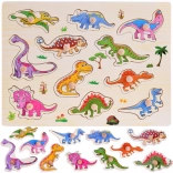 Puzzle à encastrer en bois dinosaures – 11 pièces