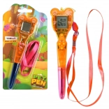 Stylo électronique avec 168 jeux en 1 avec cordon – rose‑orange