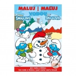 Coloriages Peins à l’eau A5 – Les Schtroumpfs d’hiver