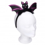 Set de carnaval – serre-tête avec décoration chauve-souris, violet