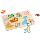 Puzzle en bois à encastrer animaux CLASSIC WORLD