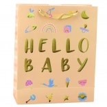 Sac cadeau pour enfant Hello Baby pêche
