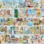 Gibsons Puzzle Monuments européens 1000 pièces