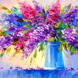 Puzzle Bouquet de lilas dans un vase 1000 pièces