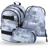 Baagl ensemble scolaire NASA Grey – sac à dos, trousse et sac