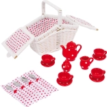 Panier de pique-nique pour enfants avec set de thé rouge