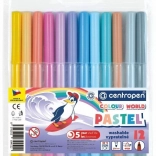 Feutres pastels CENTROPEN, 12 couleurs – pastel