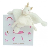 Coffret cadeau doudou – peluche câline licorne 22 cm