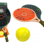Set de 2 raquettes de padel Vert Beige PU Balle Jaune pour enfants pour jeux