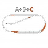 Roco geoLINE coffret de voies C avec ballast – section parallèle H0