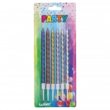 Bougies colorées avec supports