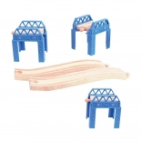 Structure de pont en bois pour circuits de trains Bigjigs Rail