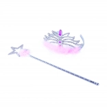 Couronne de princesse avec sceptre rose