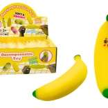 Balle anti-stress en forme de banane jaune