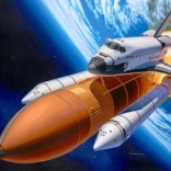 Maquette plastique Space Shuttle Discovery & Booster Rockets
