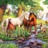 Puzzle Ravensburger Chevaux au bord de la rivière XXL 300 pièces
