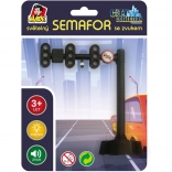 Feu de signalisation avec effets lumineux et sonores