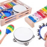 Ensemble musical en bois pour enfants 4 en 1