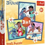 Puzzle 3 en 1 – C’est l’heure avec STITCH LILO & STITCH par Trefl