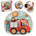 CLASSIC WORLD tableau de manipulation multifonction 6-en-1 pompiers