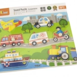Puzzle sonore en bois moyens de transport Viga