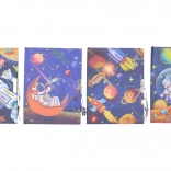 Album souvenir avec serrure 11×15 cm – espace, non ligné