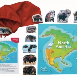 Amérique du Nord et ses animaux – puzzle en bois 16 pièces et 10 animaux