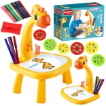 Table de dessin à projecteur Girafe avec feutres WOOPIE