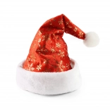 Bonnet de Noël avec flocons dorés