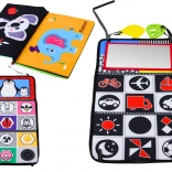 Tapis de jeu pour enfants réversible avec miroir et livre crépitant