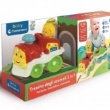 Petit train interactif avec animaux CLEMENTONI (parlant tchèque)