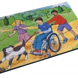 Puzzle en bois de 72 pièces avec motifs inclusifs