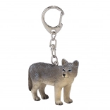 Porte-clés avec figurine de loup