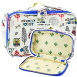 Trousse scolaire organisateur Hibou blanc 22,5 cm