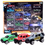 Grand coffret de 20 voitures miniatures en métal – 4x4 et pick-up
