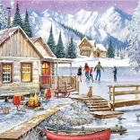 GIBSONS puzzle Hiver au chalet 1000 pièces