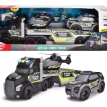 Dickie Toys SOS camion de remorquage avec plateau et véhicules de secours