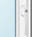 Poignée de fenêtre verrouillable à clé – blanche