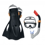 Set de snorkeling avec masque, tuba et palmes noir BESTWAY