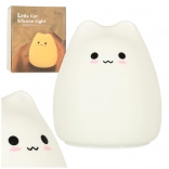 Veilleuse en silicone chat blanc