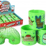 Ressort vert culte à motif de Noël 6 cm